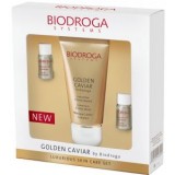 Подарочный набор "Золотая икра": Кремовая маска "Прикосновение роскоши" 50 ml + Антивозрастной (гель) концентрат с экстрактом черной икры 2x3ml